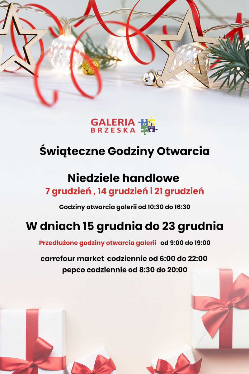 Świąteczne Godziny Otwarcia